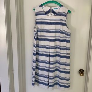 Navy & white sleeveless j. McLaughlin dress